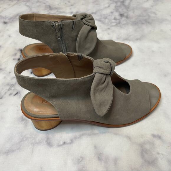 Bernardo Lizzie Peep Toe Nubuck Suede Slingback Sandal Booties - Picture 4 of 10